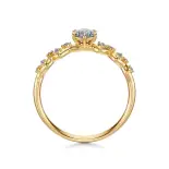 Pierścionek złoty z diamentami